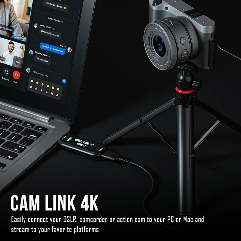 DigitPro Cam Link 4K External Camera Capture Card 2K50/1080p60 for Streaming and Recording via DSLR Camcorder Actioncam for Video Conferencing Live Streaming Gaming on OBS/Zoom - Image 4